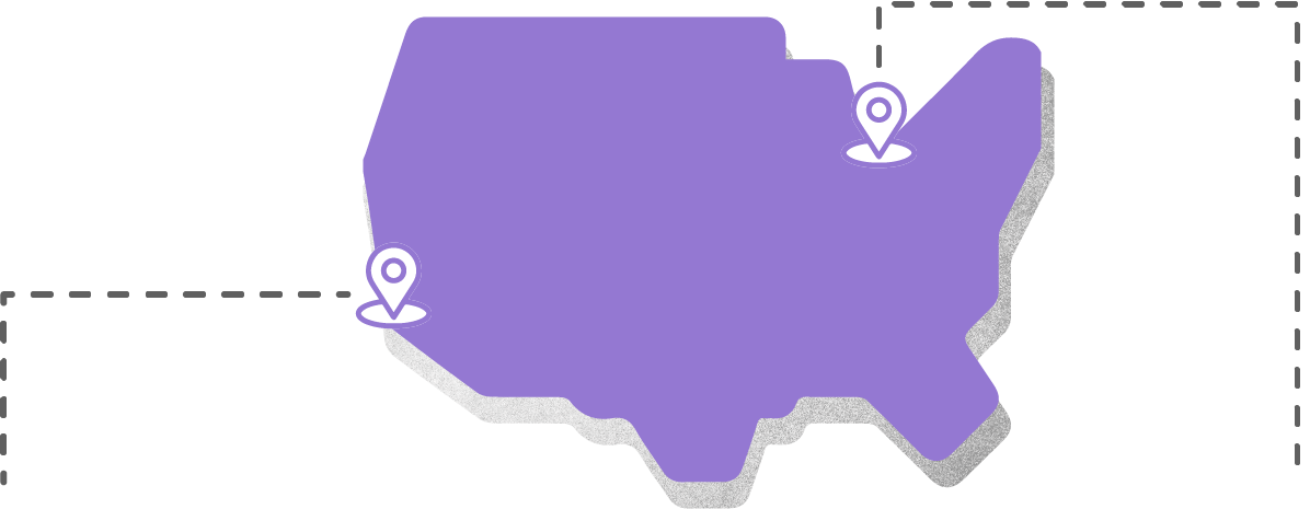 Imagen de un mapa de Estados Unidos